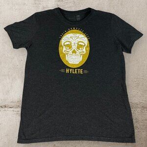 Hylete T Shirt Men Large Black Graphic Short Sleeve Workout Train Gym Crossfit